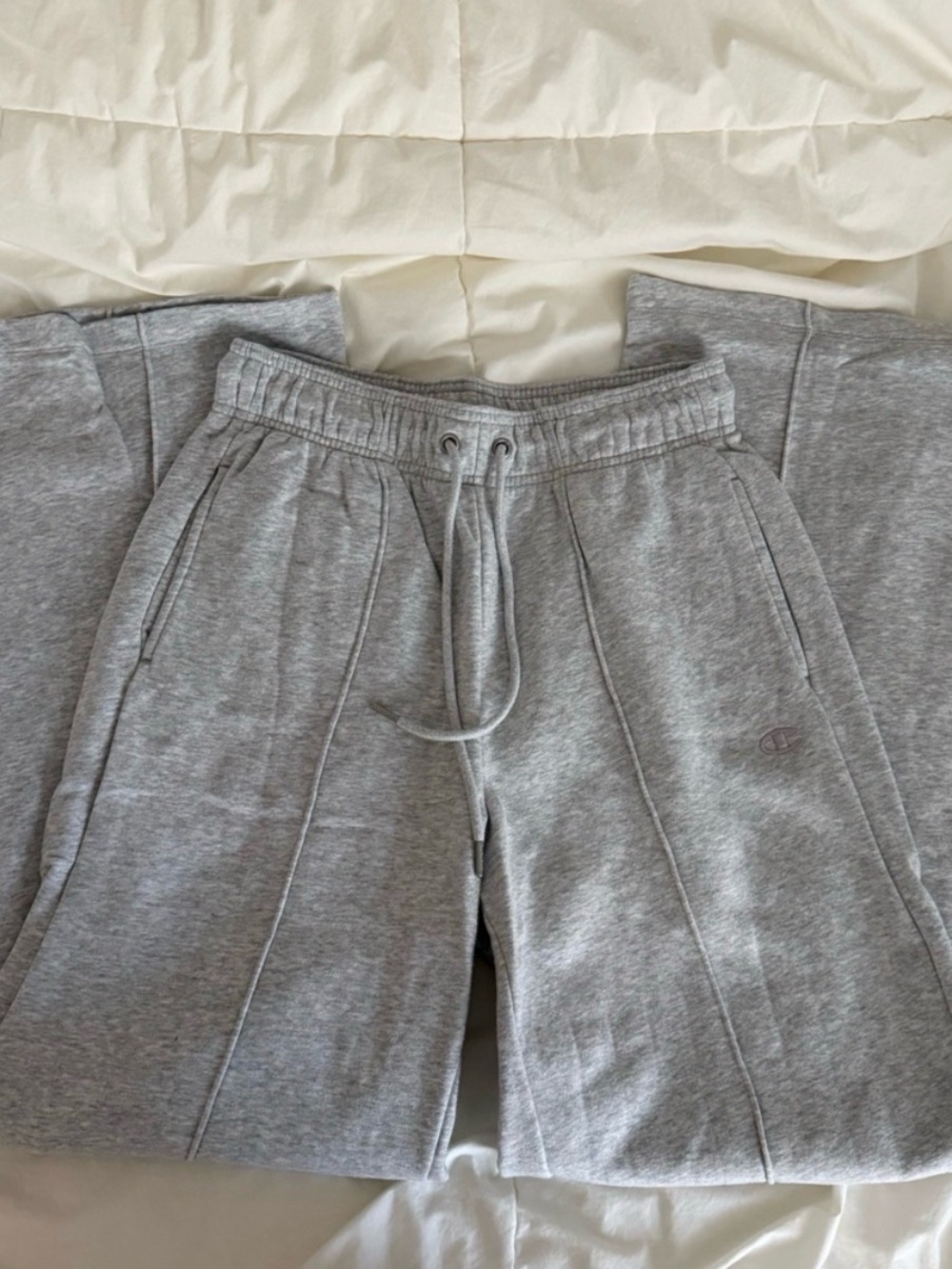 Champion Gray Wide-Leg Sweatpants